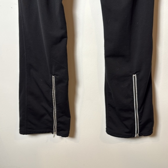 Nike Training Women Black White Stripe Tech Fleece Dri-Fit Zippered Ankle Pants - Picture 6 of 11
